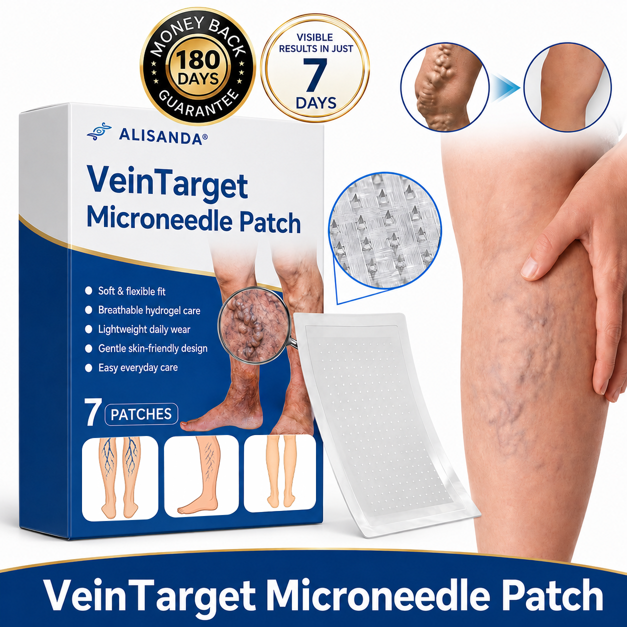 Vein Contour Microneedle Patch