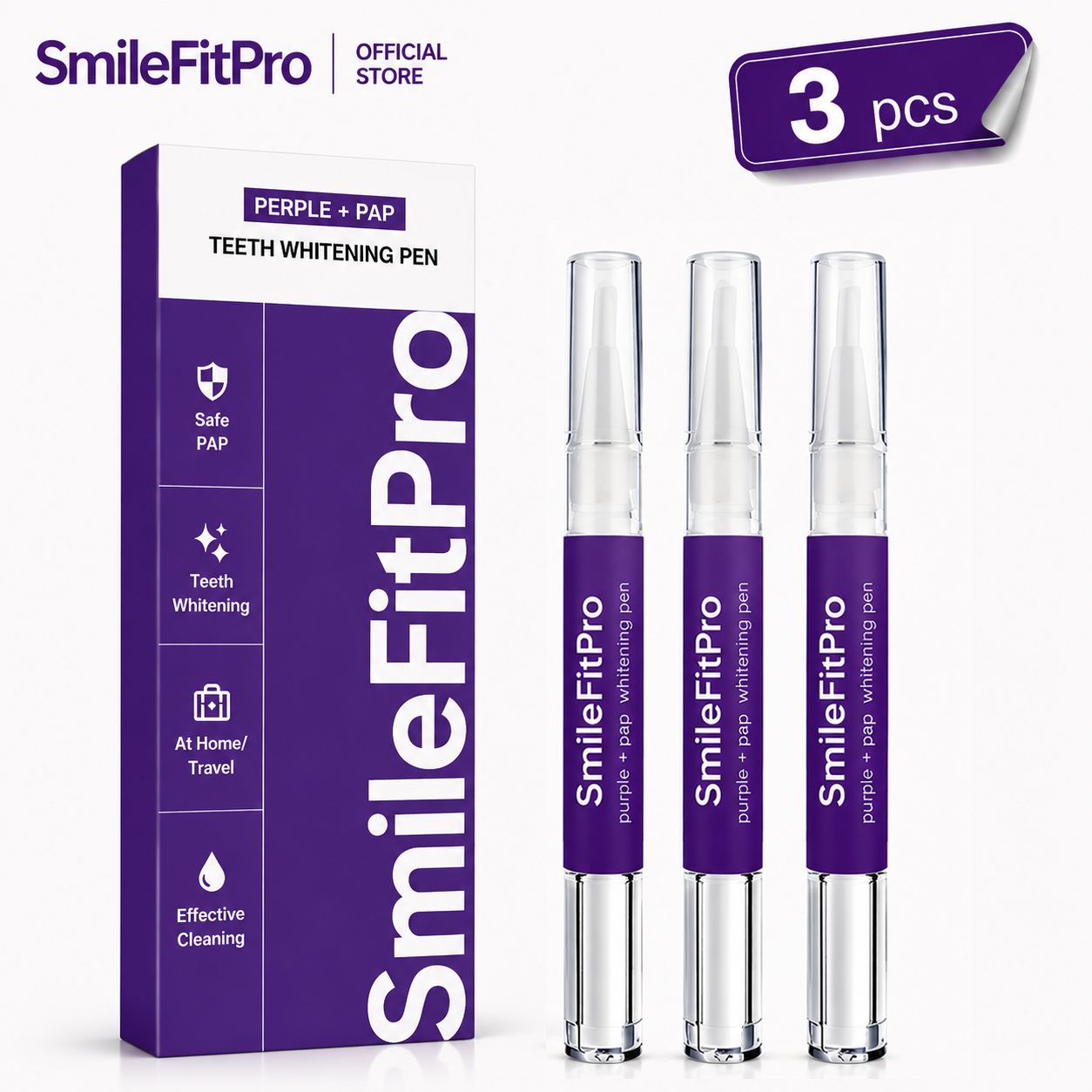 SmileFitPro PAP+ Purple Teeth Whitening Pen