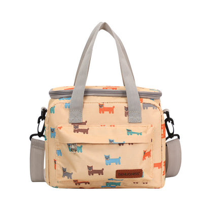 Small fresh fashion cute hand-held lunch box bag for women