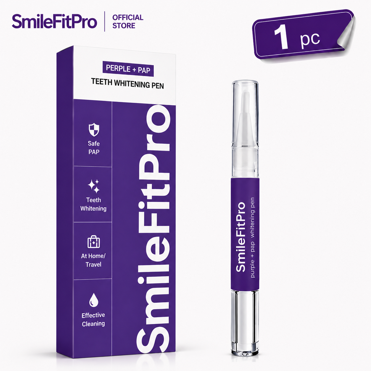 SmileFitPro PAP+ Purple Teeth Whitening Pen
