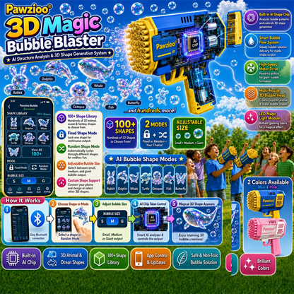 Pawzioo® Super 3D Magic Bubble Concentrate —— Animal & Ocean Fantasy Theme