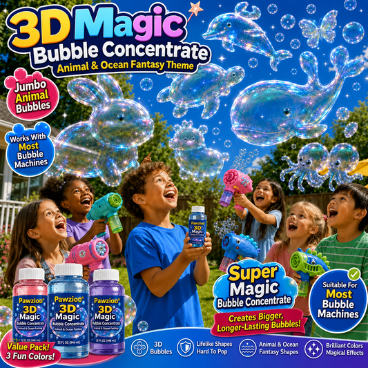 Pawzioo® Super 3D Magic Bubble Concentrate —— Animal & Ocean Fantasy Theme