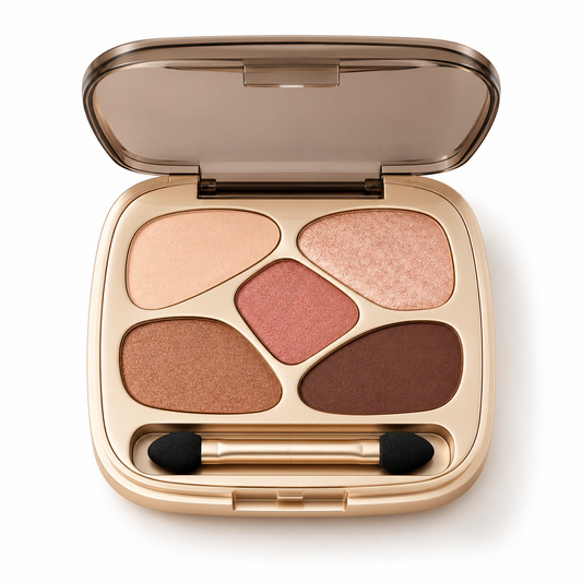 5 Shades Eyeshadow Palette, Matte & Shimmer Blendable Eye Makeup