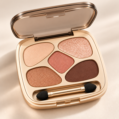 5 Shades Eyeshadow Palette, Matte & Shimmer Blendable Eye Makeup