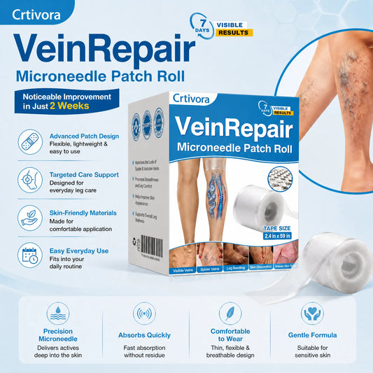 🇨🇦🏆✅️🏃Crtivora® VeinRepair Microneedle Patch Roll⚡Instant Relief, Long-Term Results